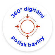 360° digitální potisk bavlny